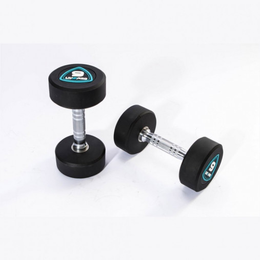 Гантели в уретане LIVEPRO Studio Dumbbells 10 кг, черный/синий