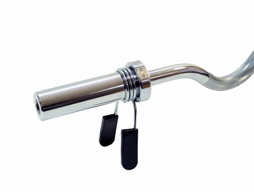 Гриф олимпийский сильноизогнутый хромированный 47" REBEL с замками Гриф олимпийский сильноизогнутый хромированный 47" REBEL с замками