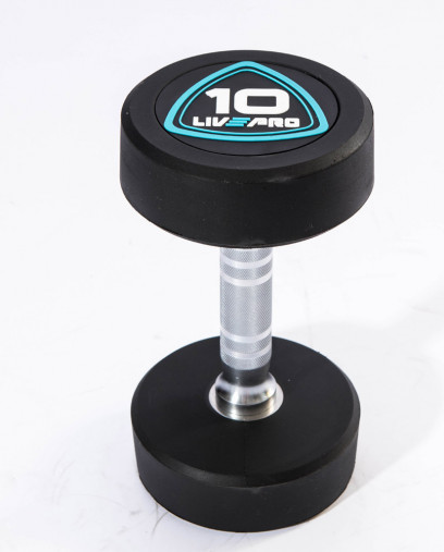 Гантели в уретане LIVEPRO Studio Dumbbells 8 кг, черный/синий Гантели в уретане LIVEPRO Studio Dumbbells 8 кг, черный/синий