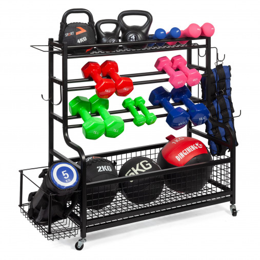 Многофункциональная стойка VictoryFit VF-D4012 для хранения спортивного инвентаря и аксессуаров Многофункциональная стойка VictoryFit VF-D4012 для хранения спортивного инвентаря и аксессуаров