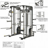 Многофункциональный силовой комплекс ENCORE ES2100 со встроенными весовыми стеками - 2 * 77 кг