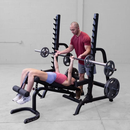 Силовая стойка Body-Solid ProClub GPR370B для жимов и приседов со штангой (черная)