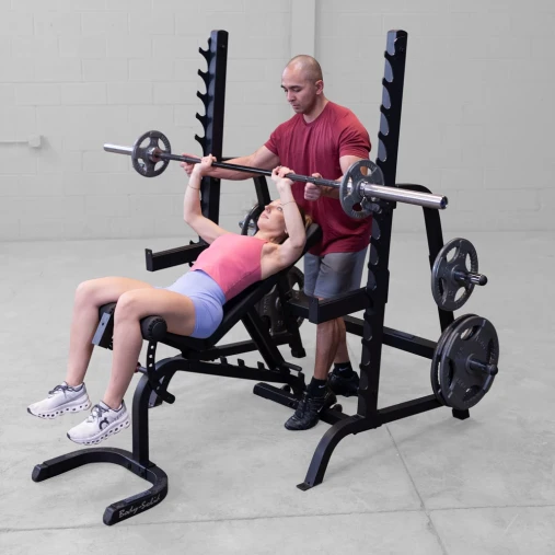 Силовая стойка Body-Solid ProClub GPR370B для жимов и приседов со штангой (черная)