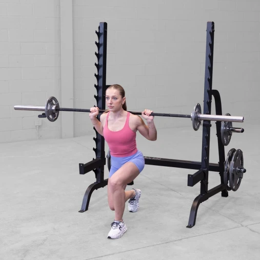 Силовая стойка Body-Solid ProClub GPR370B для жимов и приседов со штангой (черная)