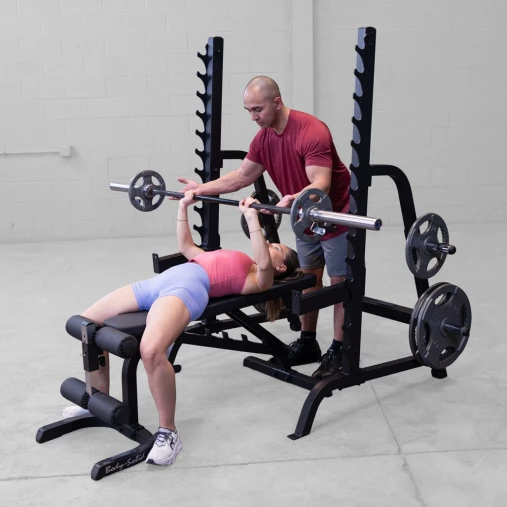 Силовая стойка Body-Solid ProClub GPR370B для жимов и приседов со штангой (черная)