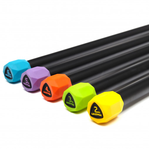 Гимнастическая палка LIVEPRO Weighted Bar 2 кг, желтый/черный Гимнастическая палка LIVEPRO Weighted Bar 2 кг, желтый/черный