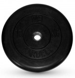 Блин &quot;Стандарт&quot; обрезиненный черный MB 10 кг, втулка 30 мм