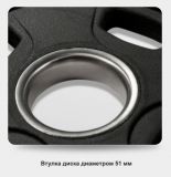 Диск олимпийский черный 10 кг BRONZE GYM полиуретан