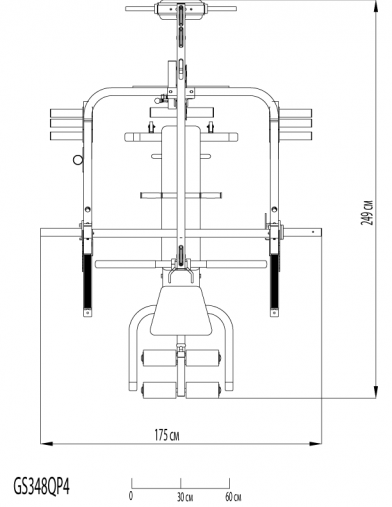 Силовая стойка для штанги Машина Смита Body-Solid GS348Q