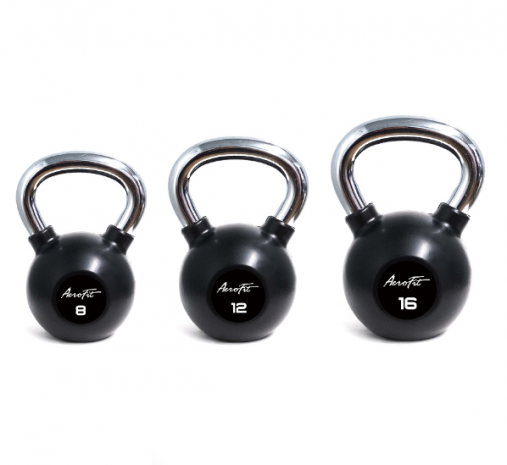 Гиря обрезиненная с хромированной рукояткой, AeroFit, 8 кг. Гиря обрезиненная с хромированной рукояткой, AeroFit, 8 кг.