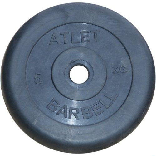 Диск 5 кг ATLET обрезиненный 51 мм MB BARBELL MB-AtletB51-5 Диск 5 кг ATLET обрезиненный 51 мм MB BARBELL MB-AtletB51-5
