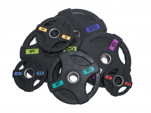 Диск олимпийский обрезиненный черный с двумя хватами 15 кг Original Fit.Tools ф50 мм Диск олимпийский обрезиненный черный с двумя хватами 15 кг Original Fit.Tools ф50 мм