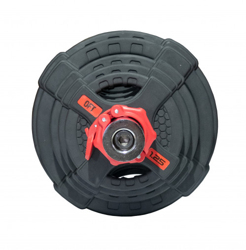 Штанга олимпийская наборная 180 кг OFT (диски 50 мм с двумя хватами (2hgp), усил. гриф олимп. хром. 220 см)