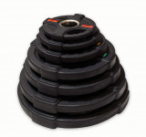 Диск олимпийский обрезиненный черный с двумя хватами 2.5 кг Original Fit.Tools ф50 мм