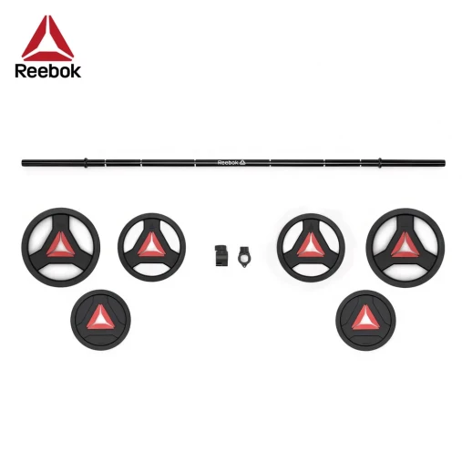 Штанга разборная для аэробики REEBOK Weight Set, 20 кг (гриф 140 см, втулка 25мм, хват 25 мм) Штанга разборная для аэробики REEBOK Weight Set, 20 кг (гриф 140 см, втулка 25мм, хват 25 мм)
