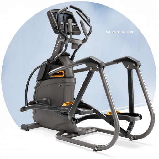 Домашний эллиптический эргометр Matrix A50XIR с 16-дюймовым сенсорным дисплеем и автоматическим изменением длины шага