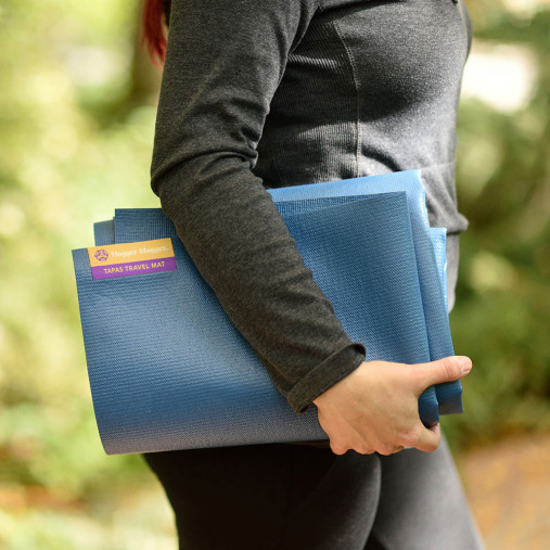 Коврик для йоги HUGGER MUGGER Travel Mat голубой 170*60*0,15 см Коврик для йоги HUGGER MUGGER Travel Mat голубой 170*60*0,15 см