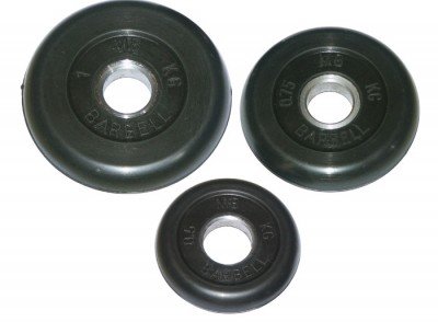 Блин "Стандарт" обрезиненный черный MB 15 кг ф50 мм Блин "Стандарт" обрезиненный черный MB 15 кг ф50 мм