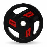 Диск обрезиненный c хватом UNIX Fit PRO 25 кг, 51 мм, олимпийский, красный