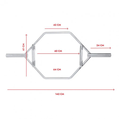 Гриф олимпийский Трэп PERFORM BETTER Olympic Combo Hex Bar длина 142 см, вес 23 кг Гриф олимпийский Трэп PERFORM BETTER Olympic Combo Hex Bar длина 142 см, вес 23 кг