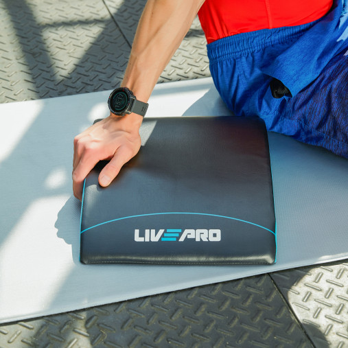 Мат для пресса LIVEPRO AB Mat черный/синий Мат для пресса LIVEPRO AB Mat черный/синий