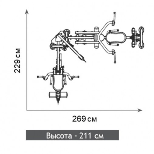 Многофункциональный комплекс HOIST H-2200 с 2-мя независимыми станциями Многофункциональный комплекс HOIST H-2200 с 2-мя независимыми станциями