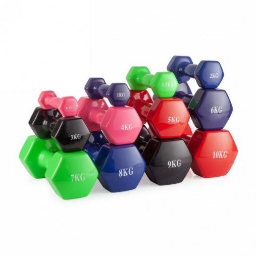 Пара гантелей в виниловой оболочке 5 кг VictoryFit VF-DV050 Пара гантелей в виниловой оболочке 5 кг VictoryFit VF-DV050