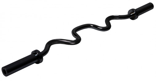 Гриф олимпийский сильноизогнутый 47" черный, OFT с пружинными замками Гриф олимпийский сильноизогнутый 47" черный, OFT с пружинными замками