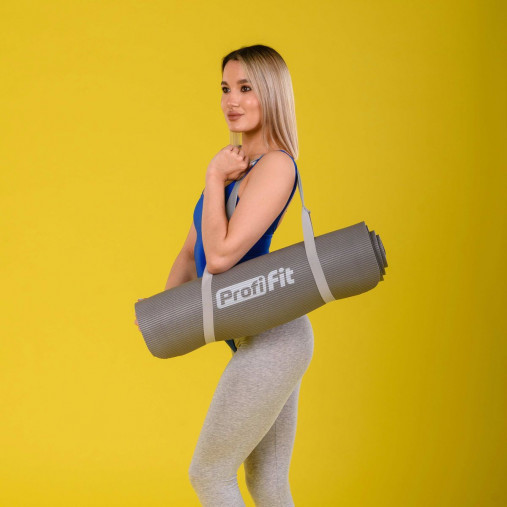 Коврик для фитнеса СОФТ ЛАЙН (серый) 12 мм PROFI-FIT Коврик для фитнеса СОФТ ЛАЙН (серый) 12 мм PROFI-FIT