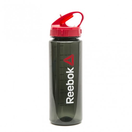 Бутылка для воды Reebok 0,65 Black Wordmark. Цвет - прозрачный черный