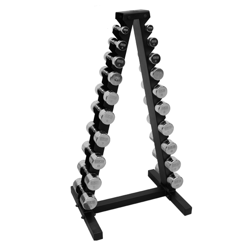 Набор хромированных гантелей BRONZE GYM 1-10 кг (10 пар) BGDBCH01-10 (без стойки)