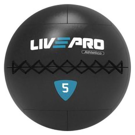 Медбол LIVEPRO Wall Ball PRO 5 кг, черный/синий Медбол LIVEPRO Wall Ball PRO 5 кг, черный/синий